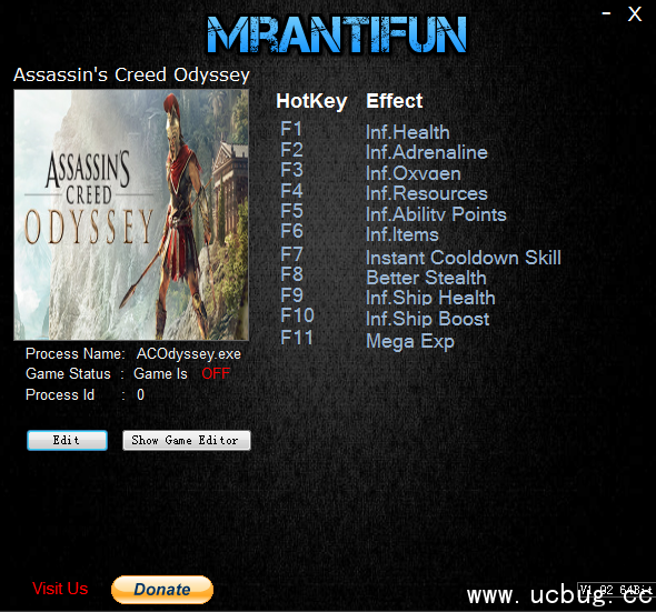 刺客信条奥德赛修改器MrAntiFun版